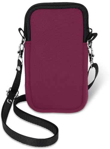 2 Couches Housse de Protection pour Smartphone, Universelle Pochette pour Téléphone en Durable Néoprène, 7 Portable Sacoche de Protection avec Bandoulière Compatible avec iPhone 14 15 16 17, Baies