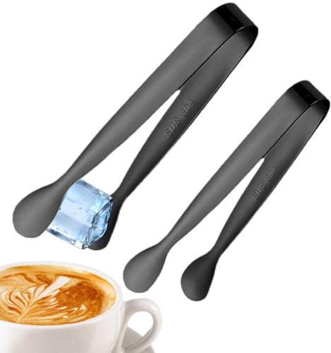 Tenazas Para Azúcar,2 Piezas Pinzas De Acero Inoxidable Para Servir | Tenazas De Servir Para Hogar | Para Malvaviscos Bartender Té Café Panadero Restaurante Buffet Servicio Fiesta