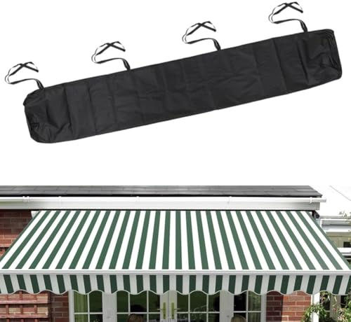 Housse d'auvent de terrasse pour extérieur, imperméable avec tissu Oxford PU 210D, offrant une protection fiable contre l'exposition au soleil et la pluie (3,5 m)