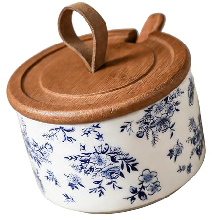 Itkcozcg Recipiente para condimentos para encimera de cocina, fácil limpieza, salero, cocina, suministros de cocina, tarro de sal con cuchara