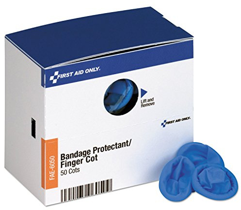 First Aid Only FAE-6150 SmartCompliance Finger Cots, First Aid Kit Refill Supplies for Business, Food Service, and Home, 50 Count
