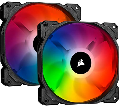 Corsair iCUE SP140 RGB PRO, RGB LED, Low-Noise, High Airflow, Case Cooling Fan (Dual Pack), 140 mm