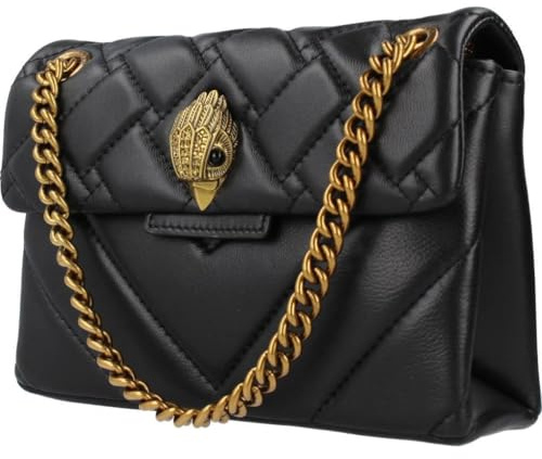 Sac à bandoulière Kurt Geiger Mini Kensington en cuir matelassé noir