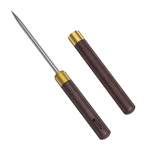 Eispickel aus Edelstahl mit Sicherheitsabdeckung, Pick-Werkzeug zum Brechen von Eis, rutschfester Holzgriff für einfaches Greifen, 22,9 cm Länge (1 Stück)