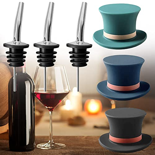 LYTIVAGEN Tapón de Botella de Vino de Silicona Tapón de Vino Tinto Novedoso Protector de Vino Reutilizable Sombrero de Caballero Protector de Cerveza para Vino, Cerveza, Champán