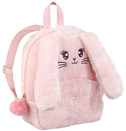 Viquel - Cuddle barnryggsäck - dagis eller krubba i mjukt material - 1 fack med dragkedja - rosa kanin