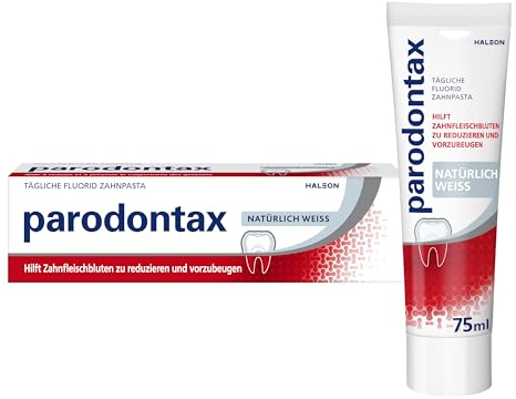 Parodontax Natürlich Weiß Zahnpasta, 75ml, hilft Zahnfleischbluten zu reduzieren und vorzubeugen, weiße Zähne