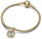 PANDORA Moments Sternzeichen Fische Charm-Anhänger aus Sterling Silber mit 14 Karat vergoldeter Metalllegierung, Zirkonia, Kompatibel Moments Armbänder, 762724C01