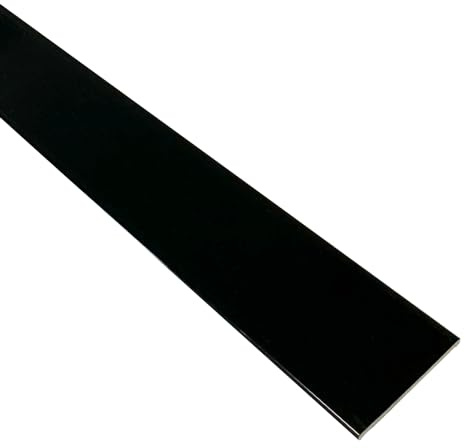 HOMEWELL Méplat en Aluminium 24mm x 1.45mm x 1500mm Laqué Noir | Profilé Durable et Polyvalent pour Agencements et Décorations