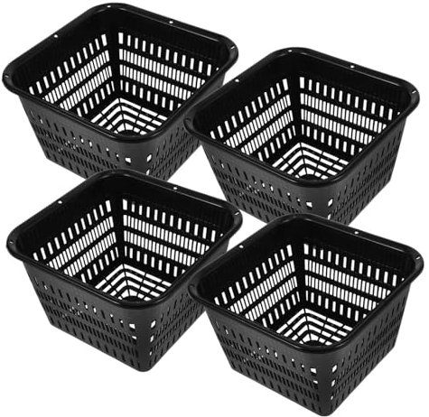 VINTORKY 4pezzi Cestini in Plastica Forati Per Coltivazione Fuori Contenitori Resistenti Per Piante Acquatiche e Orto Domestico Per Giardinaggio Balcone e Serra