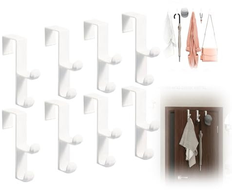 Fokroin 8 Pcs Crochet Radiateur Rond, Crochet radiateur, Crochet Serviette Salle De Bain, Patere Seche Serviette, pour Tous les Radiateurs Standards