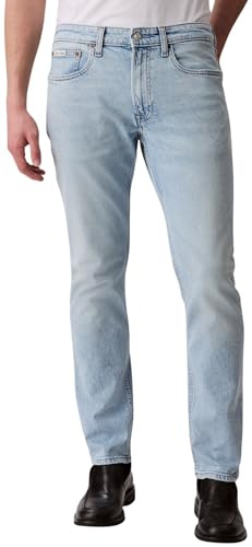 Calvin Klein Vaqueros Hombre Marbled Beacon Slim Fit, Azul (Marbled Beacon), 33W/30L
