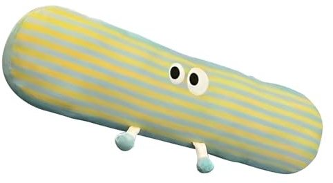 kivrimlarv Cuscino lungo per il corpo a righe, comodo e morbido, cuscino rimovibile per il corpo, cuscino di supporto per gambe e schiena, 90 cm, per gambe, schiena, corpo (multicolore