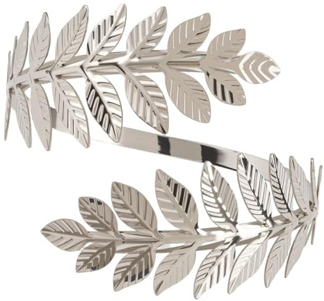 CABODYALS Bracciale A Manetta In Foglia D'Argento, In Lega di Metallo con Albero, Aperto Sulla Parte Superiore Dellse Braccia, Bracciale A Spirale Regolabile, Braccialetti Avvolgenti Spessi per Donna,