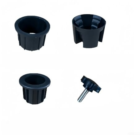 Yuanpgky Set di accessori per portaombrelli con anelli di riduzione da 38 mm e 48 mm, fili M8 e anelli di base per staffa di base per ombrellone da giardino, viti di fissaggio per tubi in plastica
