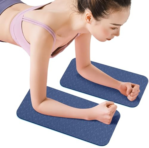 Opdestn Yoga Knee Pad Cushion,High Density Elbow Support Pad | Small Yoga Mat | for Pilates Equipment Workout Fitness Gym Floor Plank Push-Up Abdominal Sports