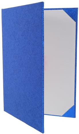 DIYEAH Estuche para certificado de nacimiento: Tapa dura protectora A4 - Carpeta oficial para guardar documentos - Expositor de recuerdos para documentos importantes (azul)