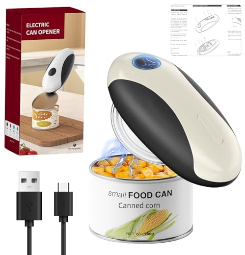 Pawfly Apribatterie Elettrico Ricaricabile con Supporto Magnetico, Apribarattoli Automatico Senza Filo One-Touch per Mani Artritiche, Funzionamento a Mani Libere, Apribarattoli Elettrico a Bordi Lisci