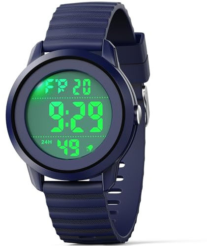 Ayybboo Digital Kids Watch for Boys and Girls Aged 8-16 | Boys Watch with Light, 3ATM Water Resistant,Alarm and Stopwatch Sporty Outdoor Childrens Watch Suitable for Daily Wear