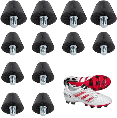 Crampons à vis M5 - Lot de 12 crampons de rechange en nylon et métal - 13/16 mm pour chaussures de football avec filetage M5 pour pelouse et gazon artificiel