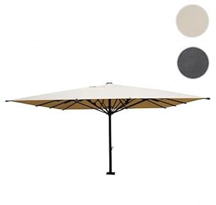 Luxus Sonnenschirm Marktschirm XXL 5x5m (Ø7,2m) Gastronomie Alu Gastro creme