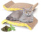 Nobleza 2Pcs Cat Scratching Board, Reversible Use Curved Shape Cat Scratcher with Catnip, High Density Corrugated Scratcher Cardboard, Durable Scratchers Pad Bed Sofa Lounger Set, Size 44 * 22 * 8 cm
