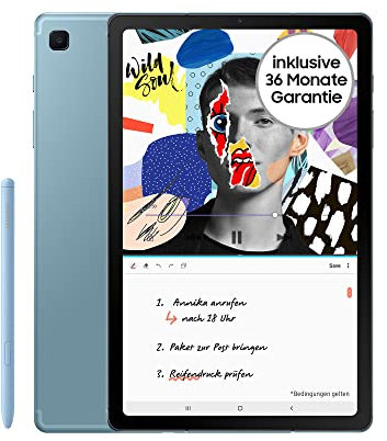 Samsung Galaxy Tab S6 Lite (2022 Edition), Pantalla TFT de 10,4 Pulgadas, 64 GB de Memoria, WiFi, Android Tablet con S Pen, Angora Blue, Incluye 36 Meses de garantía