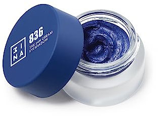 3INA MAKEUP - The 24H Cream Eyeshadow 836 - Ombretto Occhi Blu scuro ad Asciugatura Rapida - Ombretto in Crema Impermeabile con Finitura Opaca Brillante Glitter o Mate - Vegan - Cruelty Free