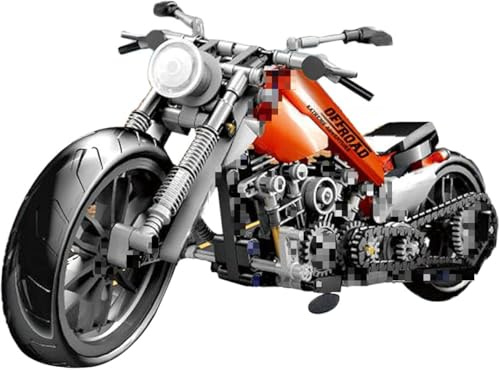 APRILA Technique Moto Bloc de Construction de Modèle de Moto pour Harley-Davidson, 436 Pièces Motorcycle Jeux de Jouet de Construction, Supermoto Briques de Construction, Compatible avec Technic