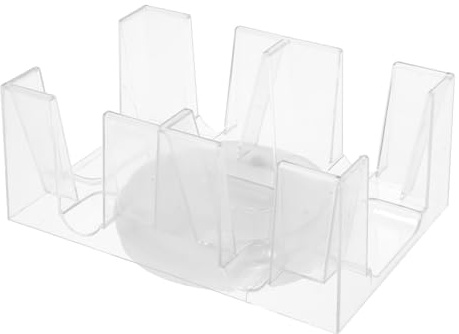 VICASKY Vassoio Porta Carte da Gioco Girevole 360°, Supporto Porta Poker per Adulti Capacità 6 Mazzi, Base Antiscivolo Resistente per Giochi di Carte a Casa