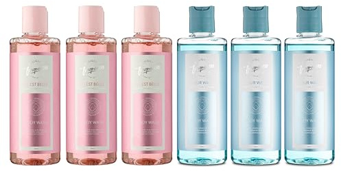 Designer Fragrances 6 Pack Tu Est Belle & Our Way Bundle - Women's Feminine Body Wash Shower Gels Bottles - For Silky Soft, Beautifully Smelling Divine & Fresh Skin, Revitalizing, Hydrating - 250ml