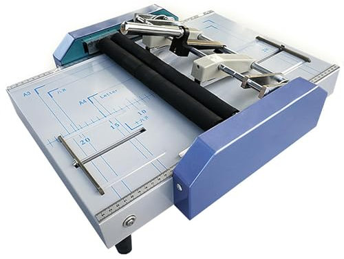 Grapadora y plegadora eléctrica for libros de papel, máquina de encuadernación con grapado plano de tamaño A3, máquina plegadora y grapadora de folletos de tamaño A3 con 5 posiciones de clavos,máquina