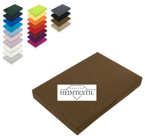 EXKLUSIV HEIMTEXTIL Jersey Spannbettlaken Premium Marke 60 x 120-70 x 140 cm Schokobraun