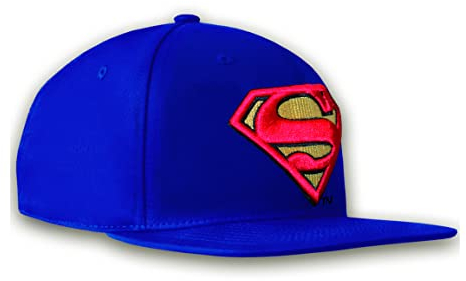 Logoshirt®️ DC Comics I Superman I Logo I Kinder Snapback Cap I Kappe I Mädchen & Jungen I Bestickt I verstellbar I blau I Lizenziertes Originaldesign