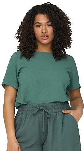 ONLY CARMAKOMA Damen Carvica Top Wvn Noos Bluse, Balsam Green, 44 Große Größen EU