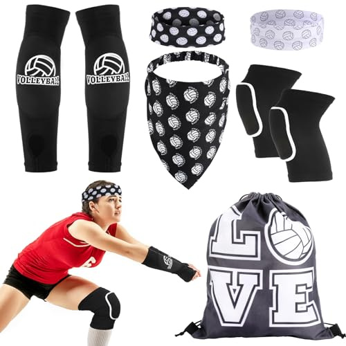 Hoemwarm Volleyball Accessories Kit Volleyball Knee Pads Set 6 Pcs
