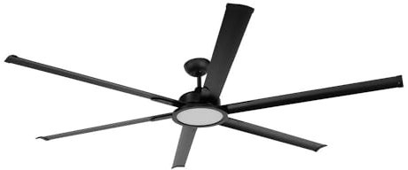 ABRILA AKUNADECOR Ventilador Extragrande Dc Almanzor Negro Led Cct Regulable Temporizador Fabrilamp