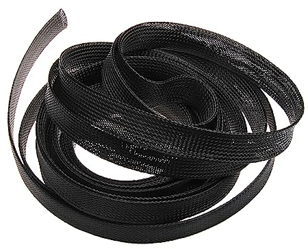 10 m negro aislado trenzado manguito apretado protección de alambre PET expansible glándula de cable manga de sellado de alambre 35 mm tamaño 30 mm diámetro