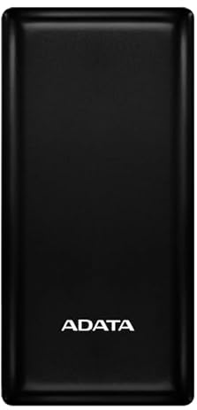 ADATA Powerbank C20-BK Powerbank, tragbar, wiederaufladbar, 20.000 mAh (74 Wh), Schwarz (C20-BK) integrierte LED-Anzeige