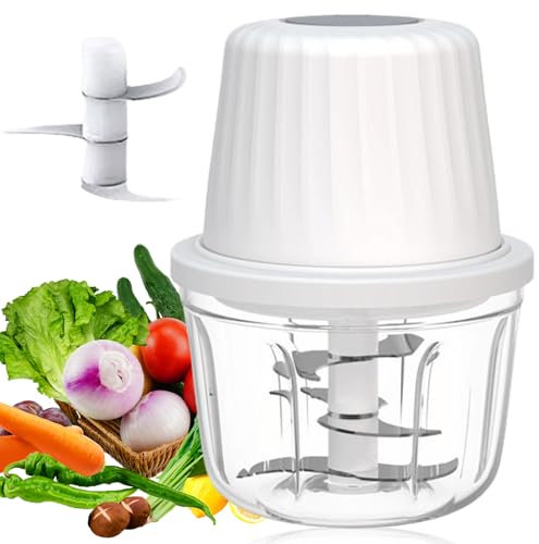 Hachoir à oignons, électrique, 400 ml, universel, rechargeable par USB, pour viande, oignons, ail, légumes, noix