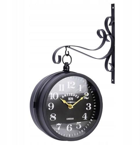 Decor Space Orologio stazione Londra da parete in metallo decorazione per cameretta e ufficio