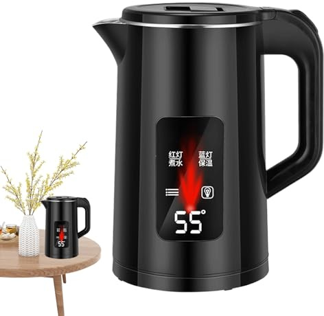 Bollitore elettrico in acciaio inossidabile - caldaia in acqua calda da 3 litri per cucina e casa | Pentola di scaldabagno rapido riscaldante per tè, caffè, cucina, ufficio, camera da letto,