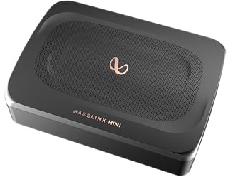 Infinity BassLink MINI 152x203mm 6x8 Zoll Aktiver Underseat Subwoofer mit 100W RMS und 200W Max, Aluminiumgehäuse, 30Hz–150Hz Frequenzgang, Bass-Remote, 12dB Crossover, kompakt für Auto Einbau