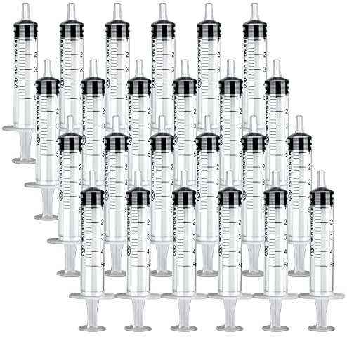24 Pièces Seringue, Plastique Seringue, 5ml Seringues D'alimentation, pour Utilisation Laboratoire, Arrosage des Plantes, Industrielles