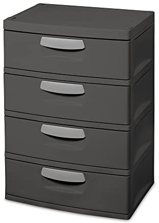 4 Drawer Unit Plastic (Color : Flat Gray)