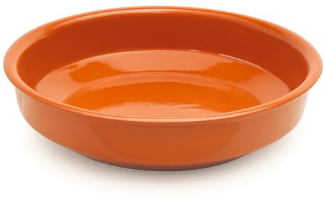 Cazuela tartera olla baja en barro esmaltado - AIR FRYER - HORNO - MICROONDAS - LAVAVAJILLAS - FUEGO DIRECTO (36 cms)