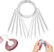 6 Pcs Circular Knitting Needles 40cm, 6 Different Sizes Short Circular Knitting Needles Set Include 2.5mm, 3mm, 3.5mm, 4mm, 4.5mm, 5mm, 40cm Round Knitting Needles with Cable for Knitting Socks Hats
