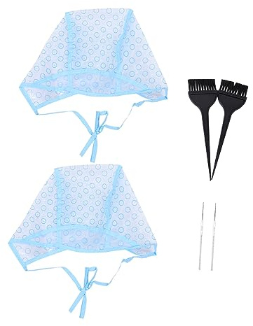 BESTYASH Kit para Teñir el Pelo Cepillo y Gancho para Mechas de Pe con 6 Piezas de Gorro de Peluquería Desechable Adecuado para Uso en Casa y Salón para Uso en Casa y Salón