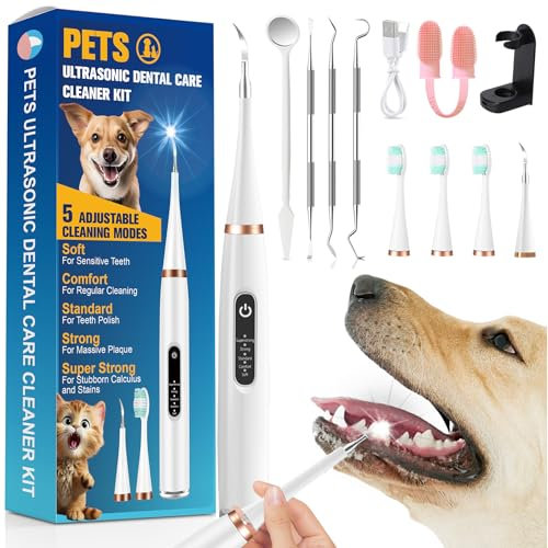 SLE Hundezahnbürsten-Set Entfernt Zahnbelag Gründliche Reinigung, Katzenzahnbürste für Hunde Katzen, Zahnbürste für Hunde Sanft und komfortabel für die Zahnpflege von Haustieren