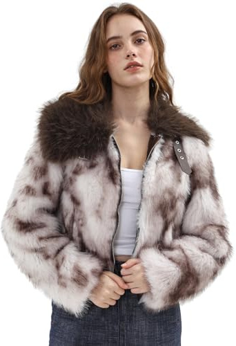Amazhiyu Cappotto di pelliccia da donna, giacca in pelliccia sintetica, cappotto di pelliccia, cappotto di pelliccia, cappotto di peluche, cappotto invernale, giacche in finta pelliccia con chiusura